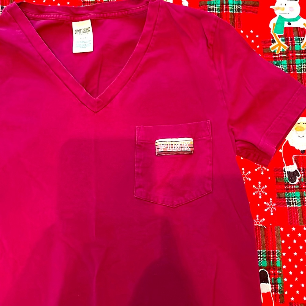 PINK red tee